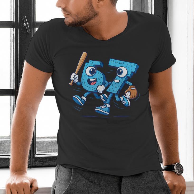 67 Six Seven Italian Brainrot Kid Baseball 67 Meme Christmas Men's V-Neck T-Shirt 67 Six Seven Italian Brainrot Kid Baseball 67 Meme Christmas Men's V-Neck T-Shirt