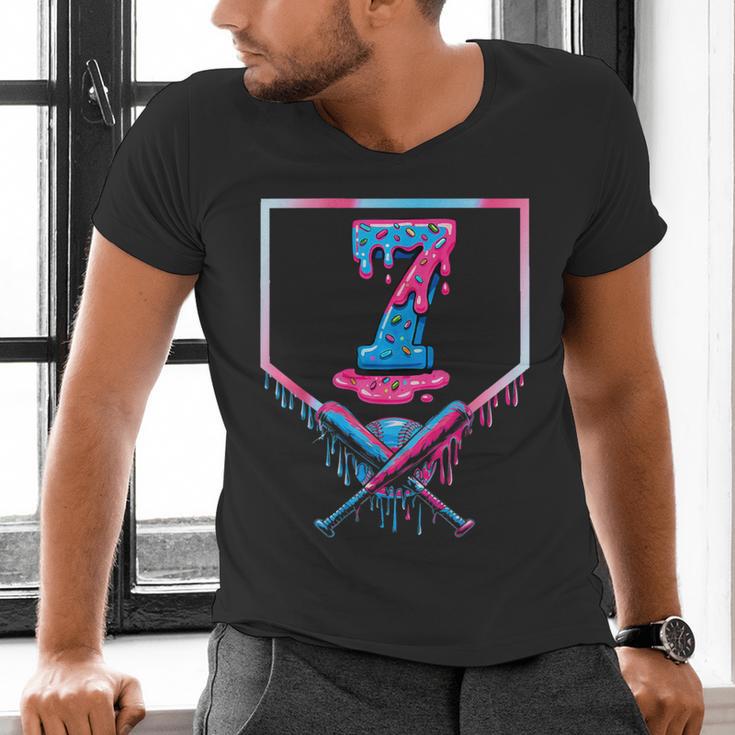 67 Six Seven Meme Baseball Ice Cream Drip 67 Gen Alpha Slang Men's V-Neck T-Shirt 67 Six Seven Meme Baseball Ice Cream Drip 67 Gen Alpha Slang Men's V-Neck T-Shirt