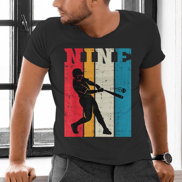 9th Birthday Nine Baseball Batter 9 Year Old Bday Boys Kids Men's V-Neck T-Shirt 9th Birthday Nine Baseball Batter 9 Year Old Bday Boys Kids Men's V-Neck T-Shirt