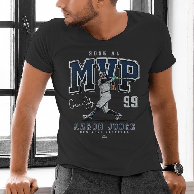 Aaron Judge 2025 AL MVP New York Baseball MLBPA Men's V-Neck T-Shirt Aaron Judge 2025 AL MVP New York Baseball MLBPA Men's V-Neck T-Shirt