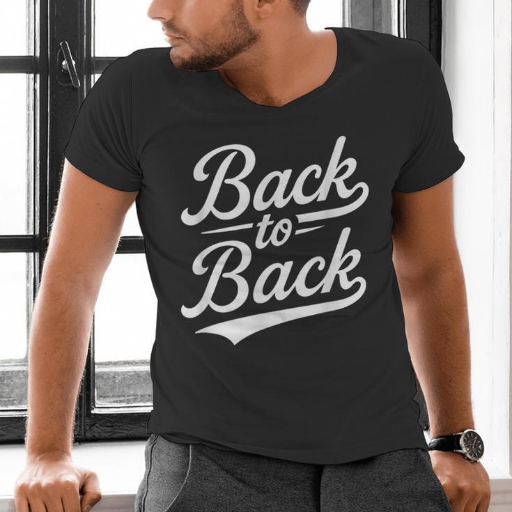 Back To Back For Boys Girls Men Women Baseball Men's V-Neck T-Shirt
