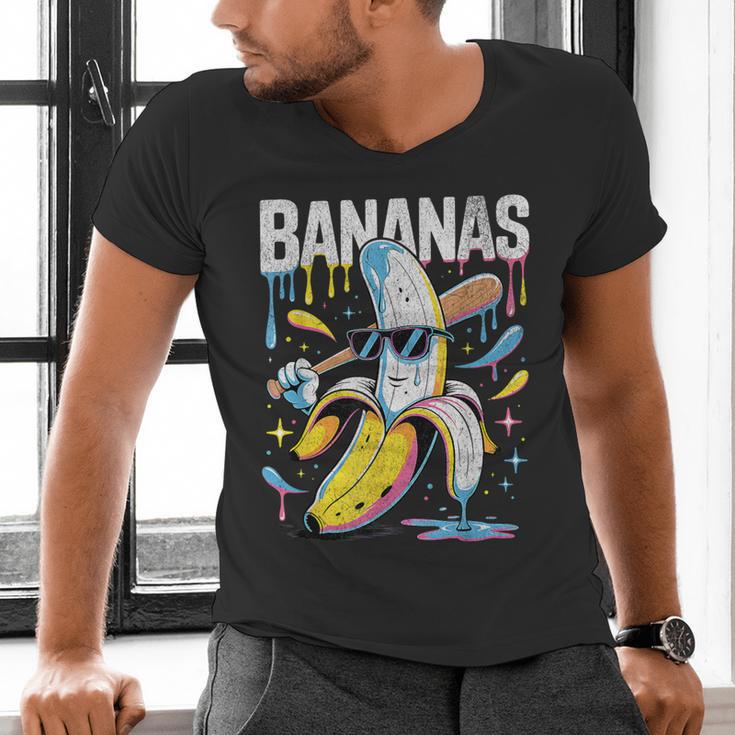 Banana Baseball Drip Kids Youth Boys Girls Sport Teens Men's V-Neck T-Shirt Banana Baseball Drip Kids Youth Boys Girls Sport Teens Men's V-Neck T-Shirt