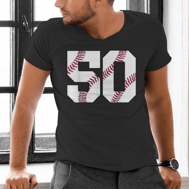 Baseball 1976 50th Birthday Vintage 50 Years Old Retro Men's V-Neck T-Shirt Baseball 1976 50th Birthday Vintage 50 Years Old Retro Men's V-Neck T-Shirt