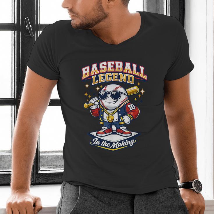 Baseball Cute Youth Ice Cream Valentine Day Sporty Fun Men's V-Neck T-Shirt Baseball Cute Youth Ice Cream Valentine Day Sporty Fun Men's V-Neck T-Shirt