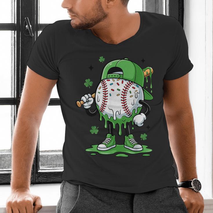 Baseball Drip For Boys Ice Cream Drip Baseball Player Men's V-Neck T-Shirt Baseball Drip For Boys Ice Cream Drip Baseball Player Men's V-Neck T-Shirt