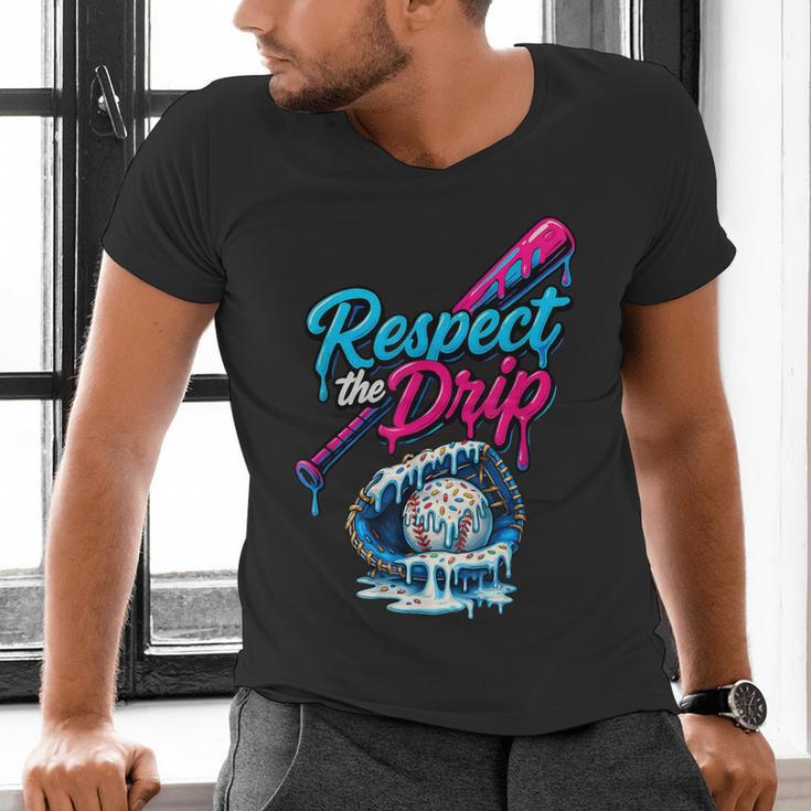 Baseball Drip Ice Cream Sprinkles Youth Boys Baseball Glove Men's V-Neck T-Shirt Baseball Drip Ice Cream Sprinkles Youth Boys Baseball Glove Men's V-Neck T-Shirt
