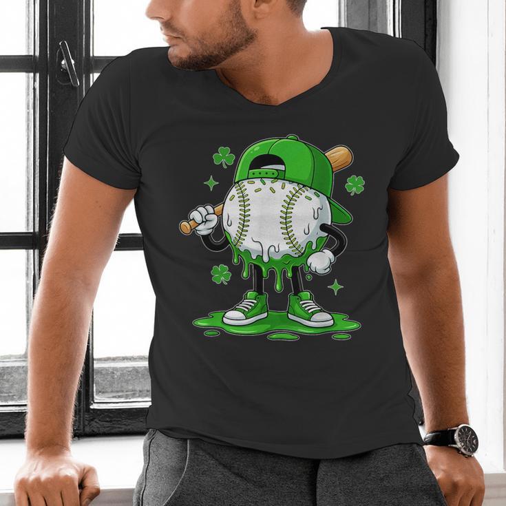 Baseball Drip Icecream Apparel Youth Boy St Patrick's Day Men's V-Neck T-Shirt