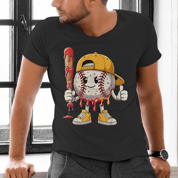 Baseball Drip Baseball Life Style 101 Apparel Youth Men's V-Neck T-Shirt