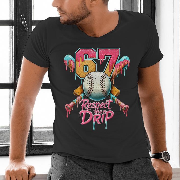 Baseball Drip Number 67 Player Sport For Men Women Kids Men's V-Neck T-Shirt Baseball Drip Number 67 Player Sport For Men Women Kids Men's V-Neck T-Shirt
