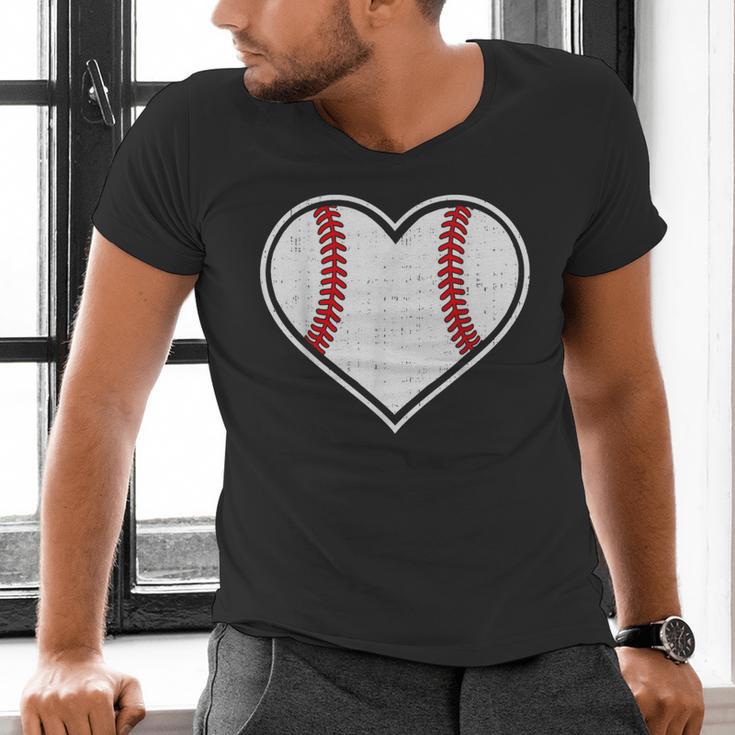 Baseball Heart Love Sport Valentines Day Men Women Boys Kids Men's V-Neck T-Shirt Baseball Heart Love Sport Valentines Day Men Women Boys Kids Men's V-Neck T-Shirt