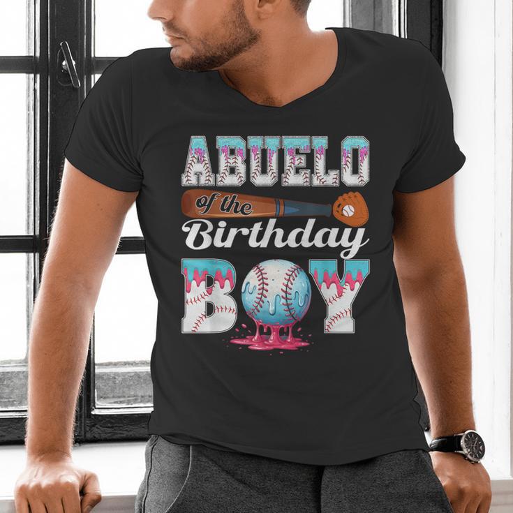 Baseball Ice Cream Drip Abuelo Of The Birthday Boy Men's V-Neck T-Shirt Baseball Ice Cream Drip Abuelo Of The Birthday Boy Men's V-Neck T-Shirt