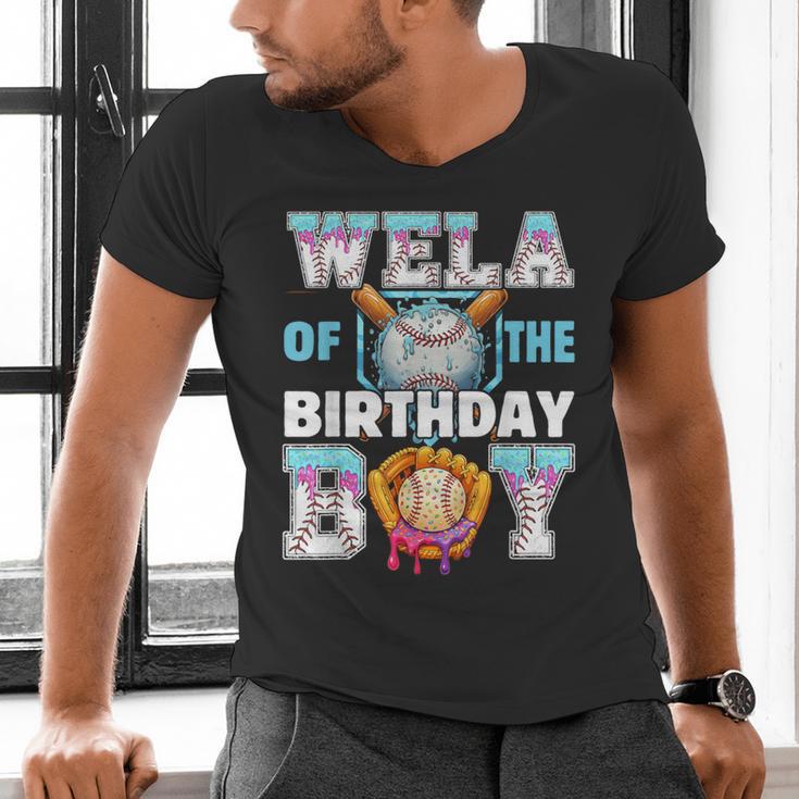 Baseball Ice Cream Drip Wela Of The Birthday Boy Men's V-Neck T-Shirt