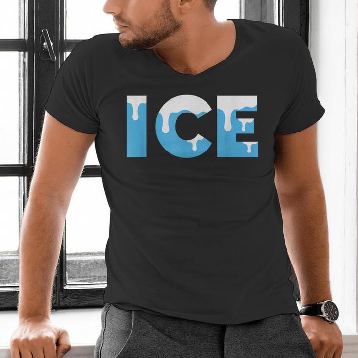 Baseball ICE Ice Cream Drip Baseball Drip Baseball Men's V-Neck T-Shirt