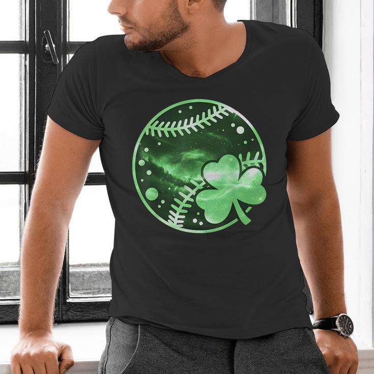 Baseball Irish Shamrock Lucky Clover St Patricks Day Boys Men's V-Neck T-Shirt Baseball Irish Shamrock Lucky Clover St Patricks Day Boys Men's V-Neck T-Shirt