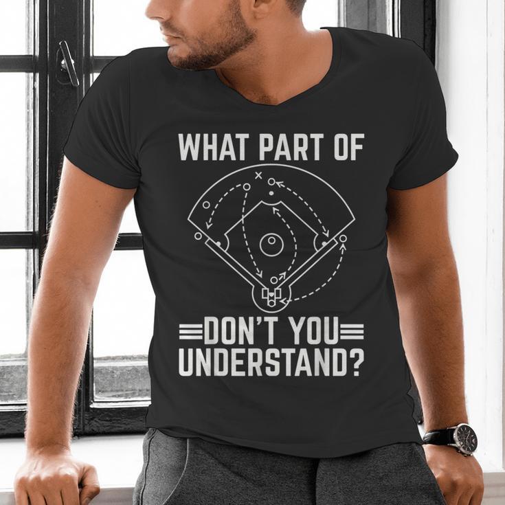 Baseball Math Double Play What Part Of Baseball Game Men's V-Neck T-Shirt Baseball Math Double Play What Part Of Baseball Game Men's V-Neck T-Shirt