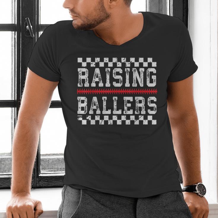 Baseball Player Raising Ballers Game Day Respect The Drip Men's V-Neck T-Shirt Baseball Player Raising Ballers Game Day Respect The Drip Men's V-Neck T-Shirt