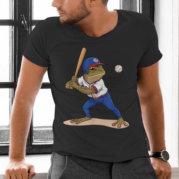 Baseball Puerto Rico Patriotic Flag Boricua Baseball Player Men's V-Neck T-Shirt Baseball Puerto Rico Patriotic Flag Boricua Baseball Player Men's V-Neck T-Shirt