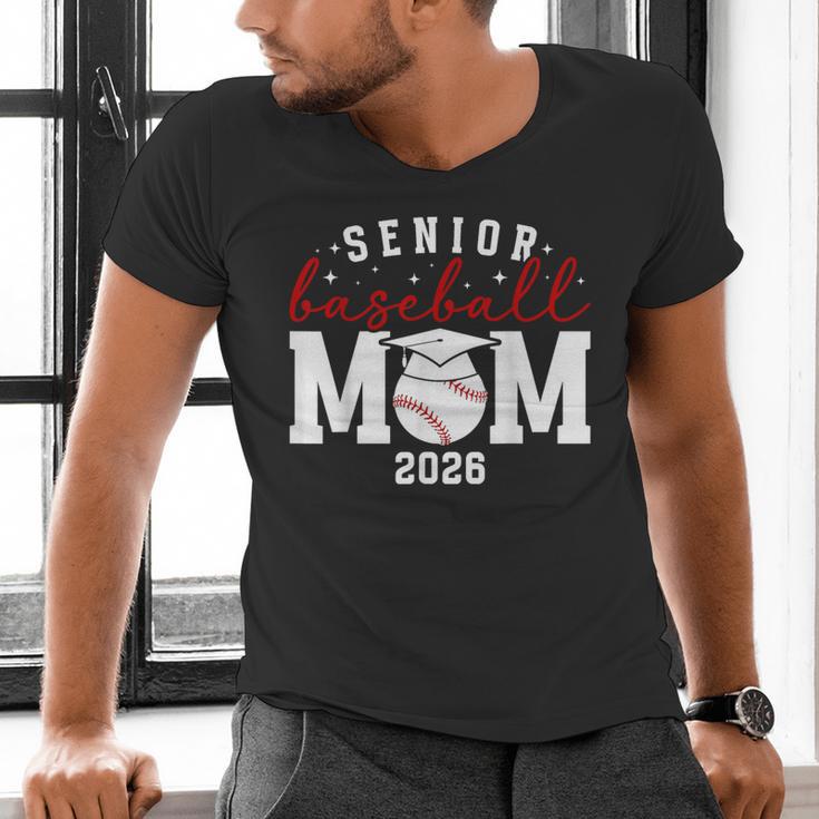 Baseball Senior Mom Of A Senior Baseball Player Mom 2026 Men's V-Neck T-Shirt