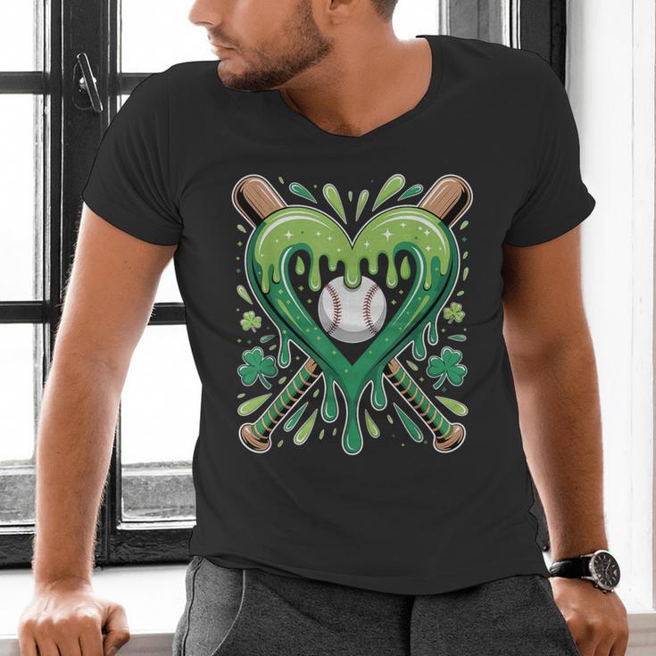 Baseball St Patricks Day Boys Girls Men Women Shamrock Green Men's V-Neck T-Shirt Baseball St Patricks Day Boys Girls Men Women Shamrock Green Men's V-Neck T-Shirt