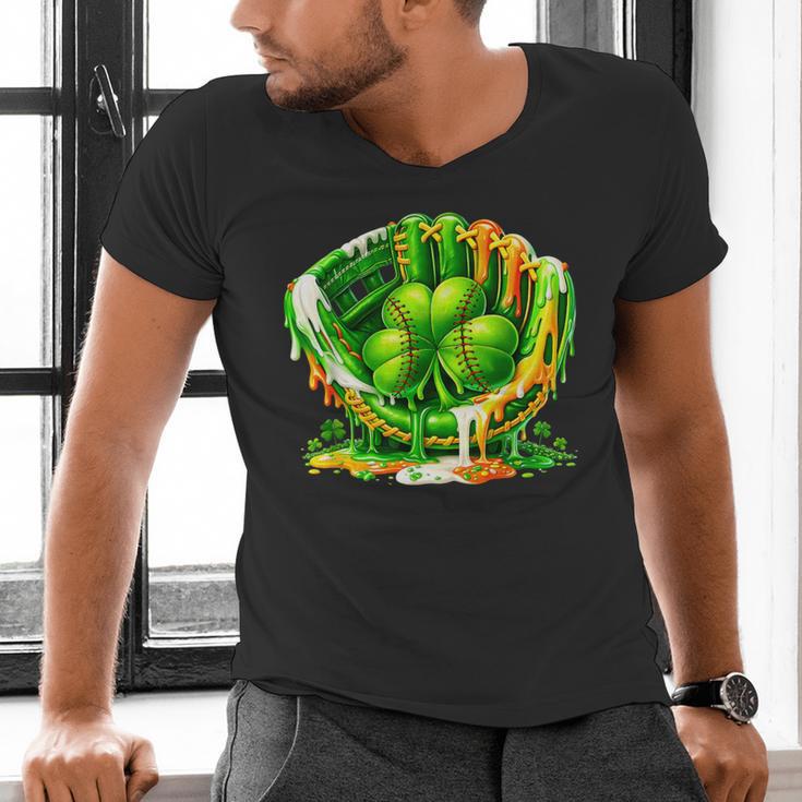 Baseball St Patricks Day Carnival Party Ice Cream Drip Boys Men's V-Neck T-Shirt Baseball St Patricks Day Carnival Party Ice Cream Drip Boys Men's V-Neck T-Shirt