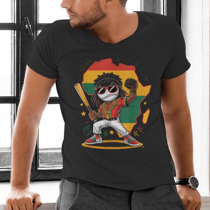 Baseball History Month For Boys Men's V-Neck T-Shirt
