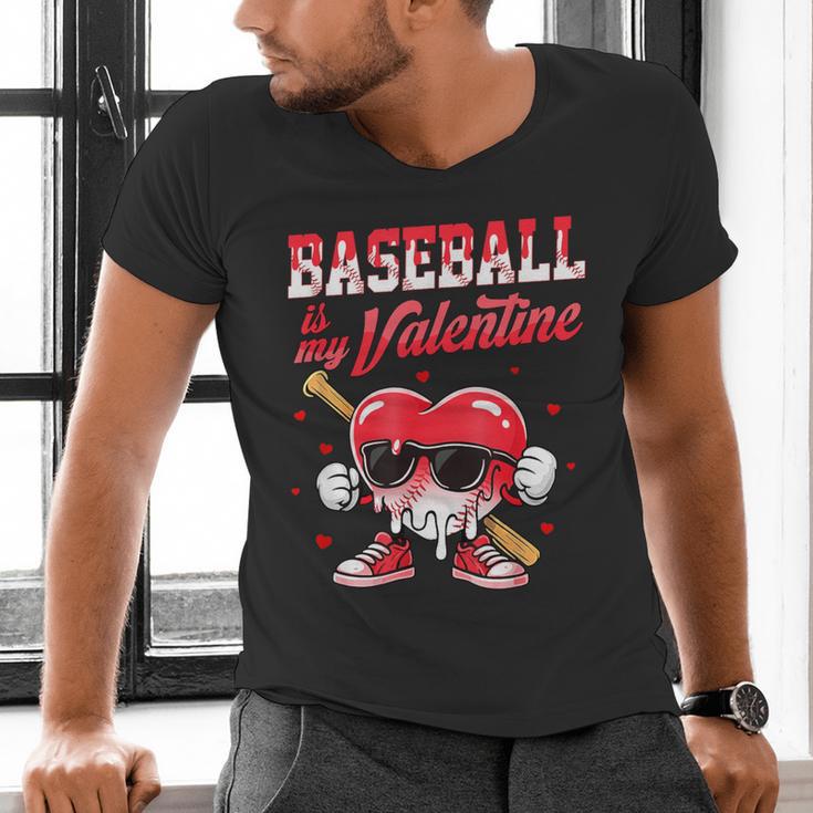 Baseball Is My Valentine Shirt Heart Drip Baseball Lovers Men's V-Neck T-Shirt Baseball Is My Valentine Shirt Heart Drip Baseball Lovers Men's V-Neck T-Shirt
