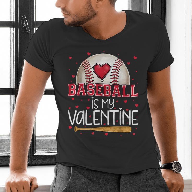 Baseball Is My Valentine Valentines Day Men Boys Kids Teen Men's V-Neck T-Shirt Baseball Is My Valentine Valentines Day Men Boys Kids Teen Men's V-Neck T-Shirt