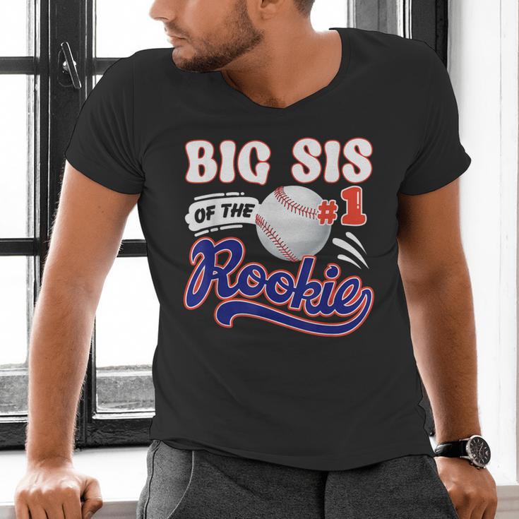 Big Sis Rookie Of Year 1st Birthday Baseball Theme Matching Men's V-Neck T-Shirt