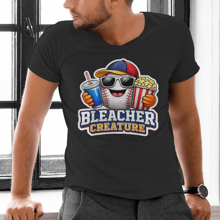 Bleacher Creature Baseball Fan Supporter Game Day Ball Men's V-Neck T-Shirt Bleacher Creature Baseball Fan Supporter Game Day Ball Men's V-Neck T-Shirt