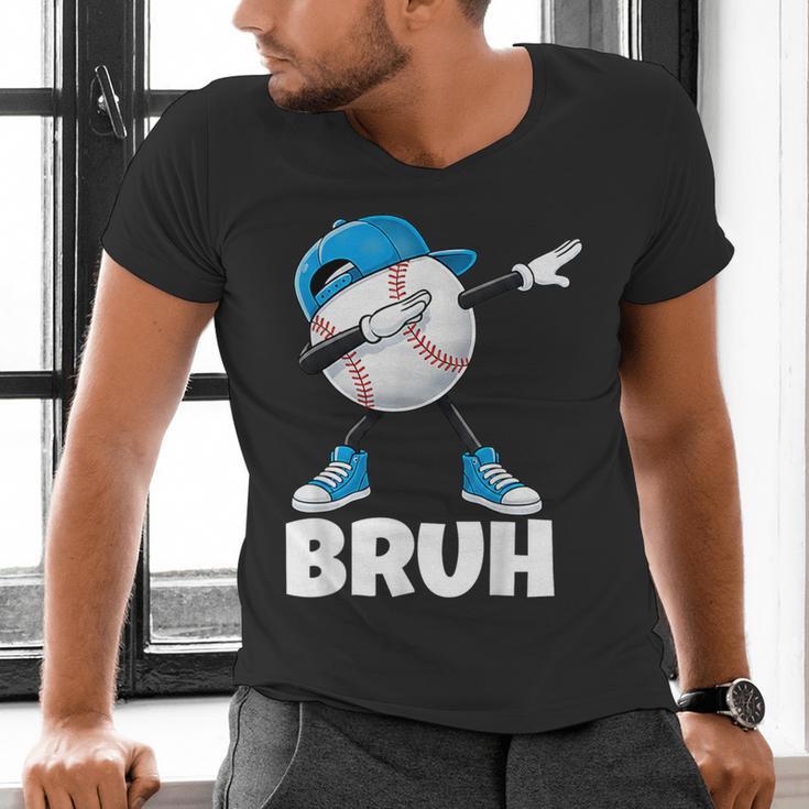 Boys Baseball Graphic Tee Teen Apparel Cute Meme Bruh Men's V-Neck T-Shirt Boys Baseball Graphic Tee Teen Apparel Cute Meme Bruh Men's V-Neck T-Shirt