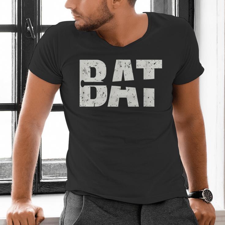 Cool Bat Dad Baseball Tee Women Kids Men's V-Neck T-Shirt Cool Bat Dad Baseball Tee Women Kids Men's V-Neck T-Shirt