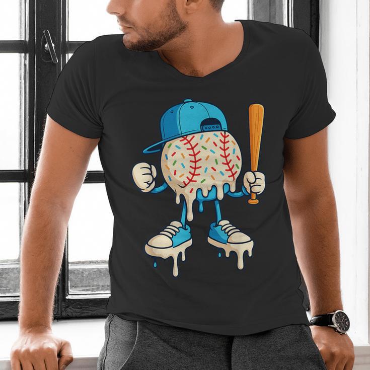 Cool Drip Baseball Shirt Youth Baseball Drip Men's V-Neck T-Shirt Cool Drip Baseball Shirt Youth Baseball Drip Men's V-Neck T-Shirt