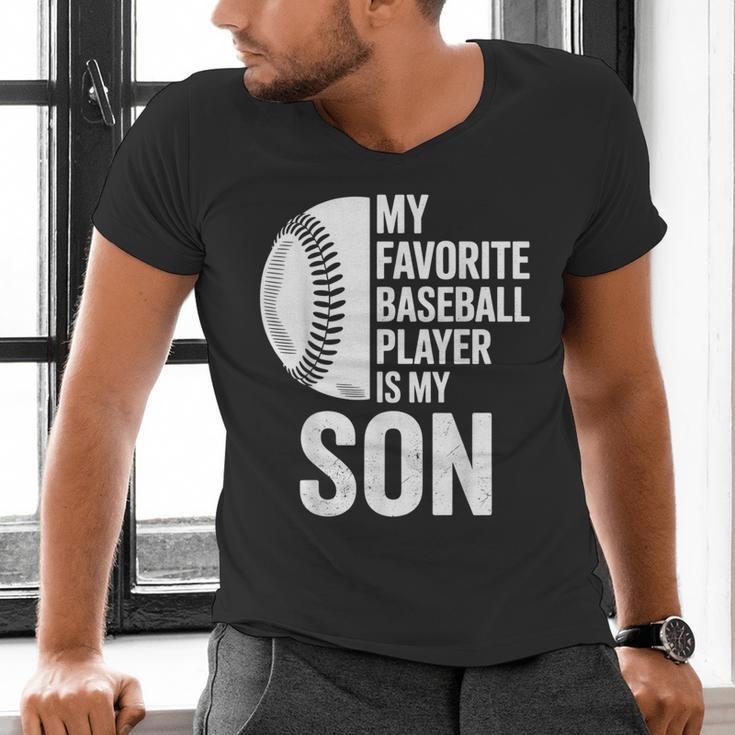 Cute Favorite Baseball Player Is My Son Women Men Men's V-Neck T-Shirt Cute Favorite Baseball Player Is My Son Women Men Men's V-Neck T-Shirt
