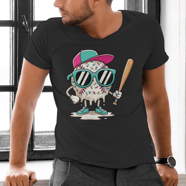 Dripping Baseball Baseball Lover Player Baseballer Men's V-Neck T-Shirt
