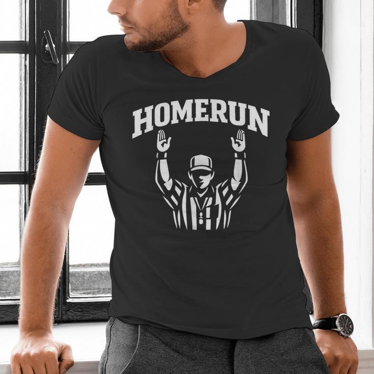 Football Referee Tee Touchdown Baseball Homerun Men's V-Neck T-Shirt