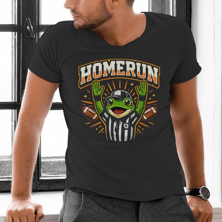 Football Referee Touchdown Baseball Homerun Frog Men's V-Neck T-Shirt Football Referee Touchdown Baseball Homerun Frog Men's V-Neck T-Shirt