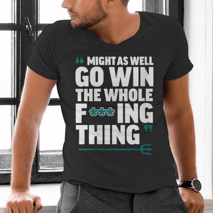 Might As Well Go Win The Whole Thing Baseball Apparel Men's V-Neck T-Shirt Might As Well Go Win The Whole Thing Baseball Apparel Men's V-Neck T-Shirt