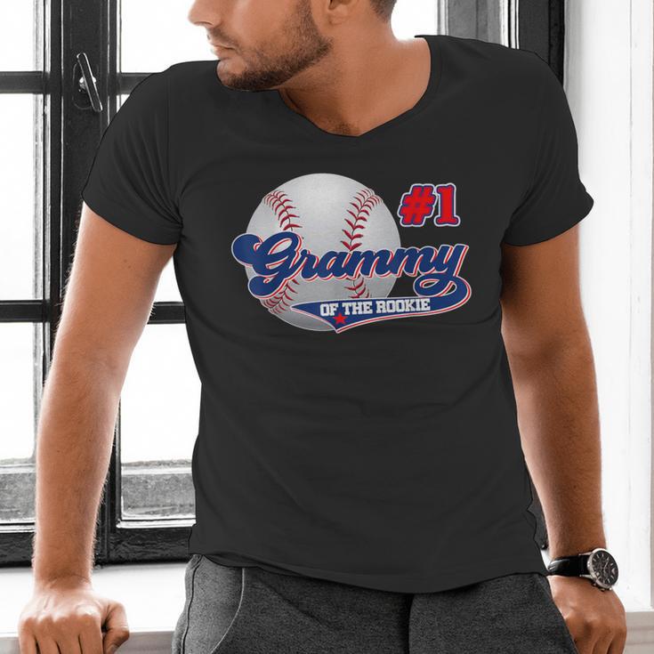 Grammy Rookie Of Year 1st Birthday Baseball Theme Matching Men's V-Neck T-Shirt Grammy Rookie Of Year 1st Birthday Baseball Theme Matching Men's V-Neck T-Shirt