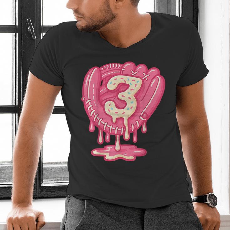 Ice Cream Baseball Glove 3rd Birthday Edition Men's V-Neck T-Shirt