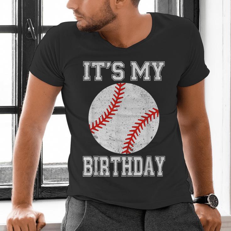 It’s My Birthday Baseball Vintage Style Men's V-Neck T-Shirt It’s My Birthday Baseball Vintage Style Men's V-Neck T-Shirt