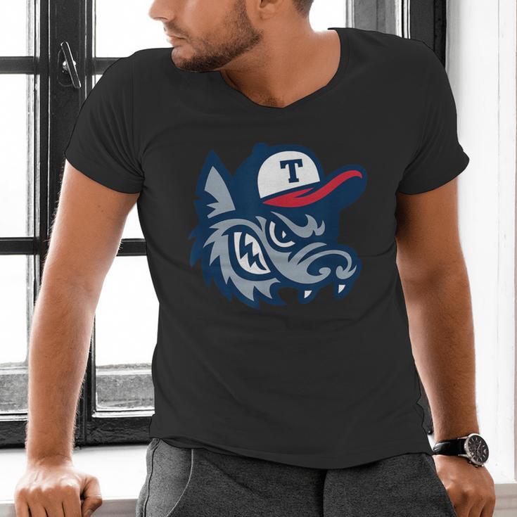 Jarrell Storm Chasers Baseball Big Logo Men's V-Neck T-Shirt Jarrell Storm Chasers Baseball Big Logo Men's V-Neck T-Shirt