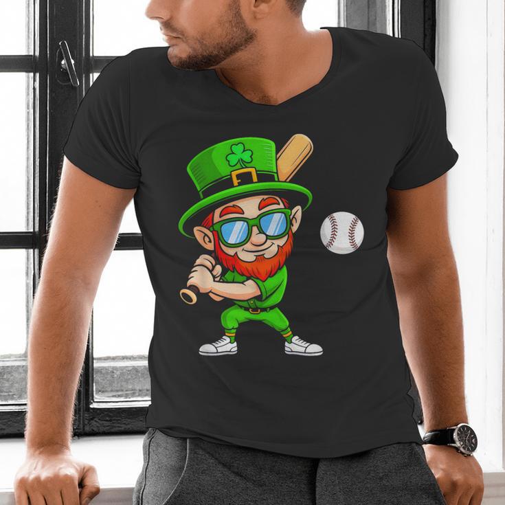 Kids St Patricks Day Shirt Leprechaun Baseball Boys Men Men's V-Neck T-Shirt Kids St Patricks Day Shirt Leprechaun Baseball Boys Men Men's V-Neck T-Shirt