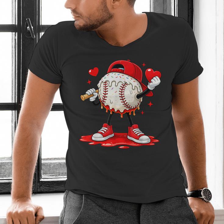 Kids Valentine Baseball Boys Valentines Day Tee Men's V-Neck T-Shirt Kids Valentine Baseball Boys Valentines Day Tee Men's V-Neck T-Shirt