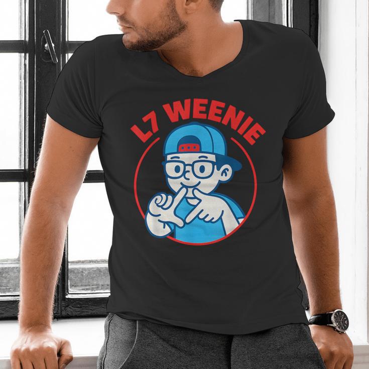 L7 Weenie Baseball Softball Men's V-Neck T-Shirt L7 Weenie Baseball Softball Men's V-Neck T-Shirt