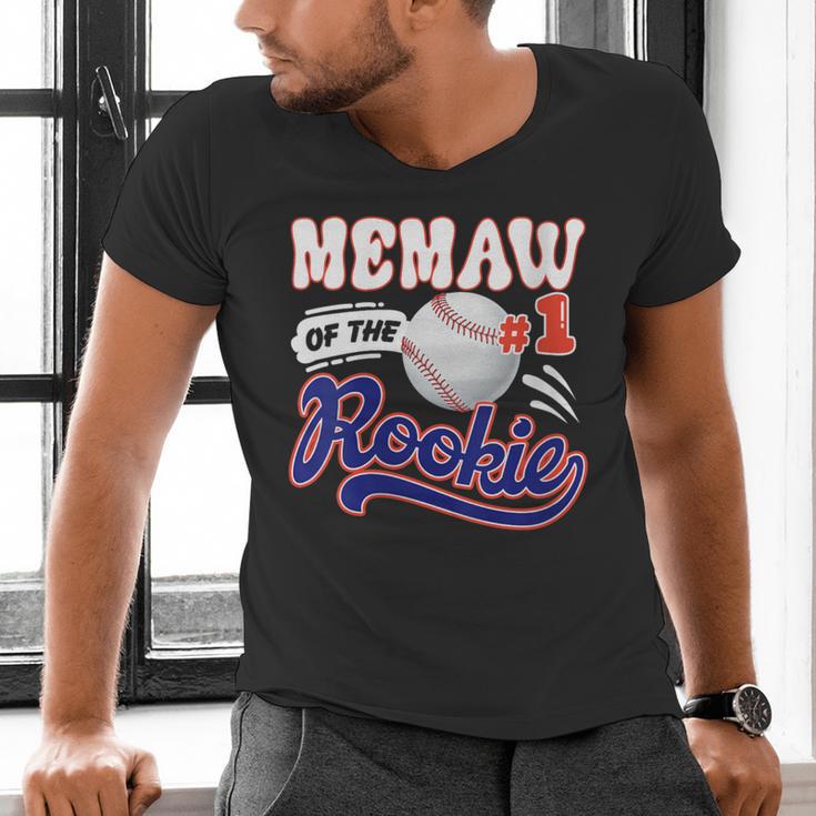 Memaw Rookie Of Year 1st Birthday Baseball Theme Matching Men's V-Neck T-Shirt