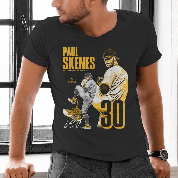 Paul Skenes Pittsburgh MLB Baseball Players MLBPSK304N Men's V-Neck T-Shirt Paul Skenes Pittsburgh MLB Baseball Players MLBPSK304N Men's V-Neck T-Shirt