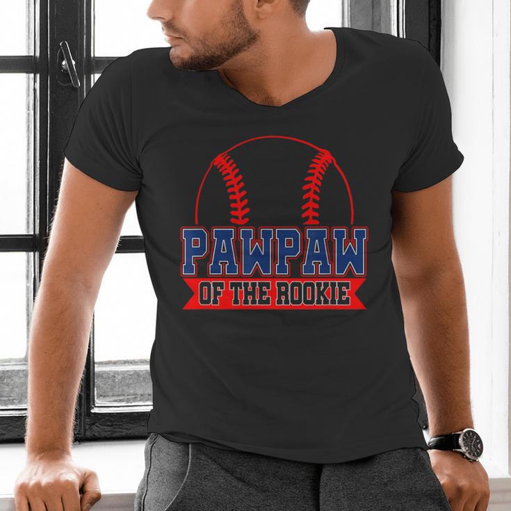 Pawpaw Rookie Of Year 1st Birthday Baseball Theme Matching Men's V-Neck T-Shirt Pawpaw Rookie Of Year 1st Birthday Baseball Theme Matching Men's V-Neck T-Shirt