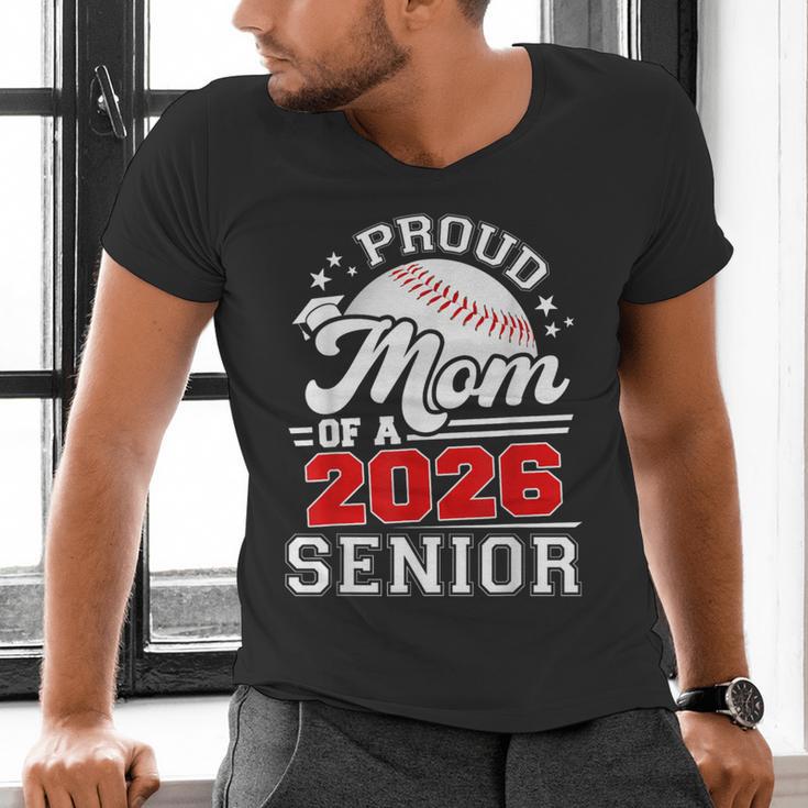 Proud Mom Of A 2026 Senior Baseball Graduation 2026 Men's V-Neck T-Shirt Proud Mom Of A 2026 Senior Baseball Graduation 2026 Men's V-Neck T-Shirt