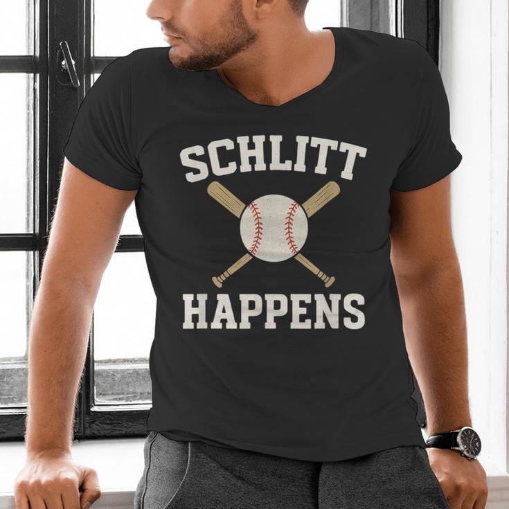 Schlitt Happens Baseball Apparel Love The Bronx Men's V-Neck T-Shirt