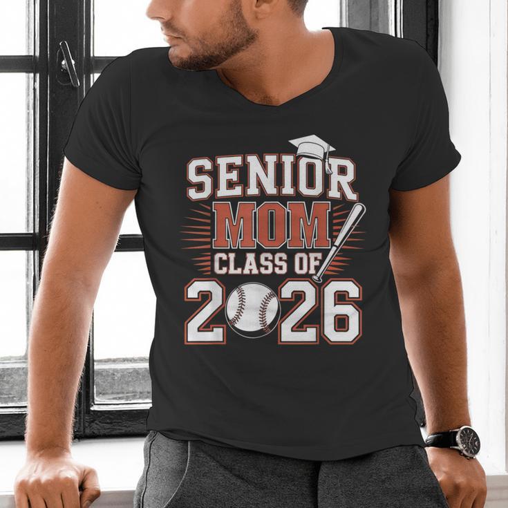 Senior Mom Class Of 2026 Graduate Baseball 2026 Graduation Men's V-Neck T-Shirt